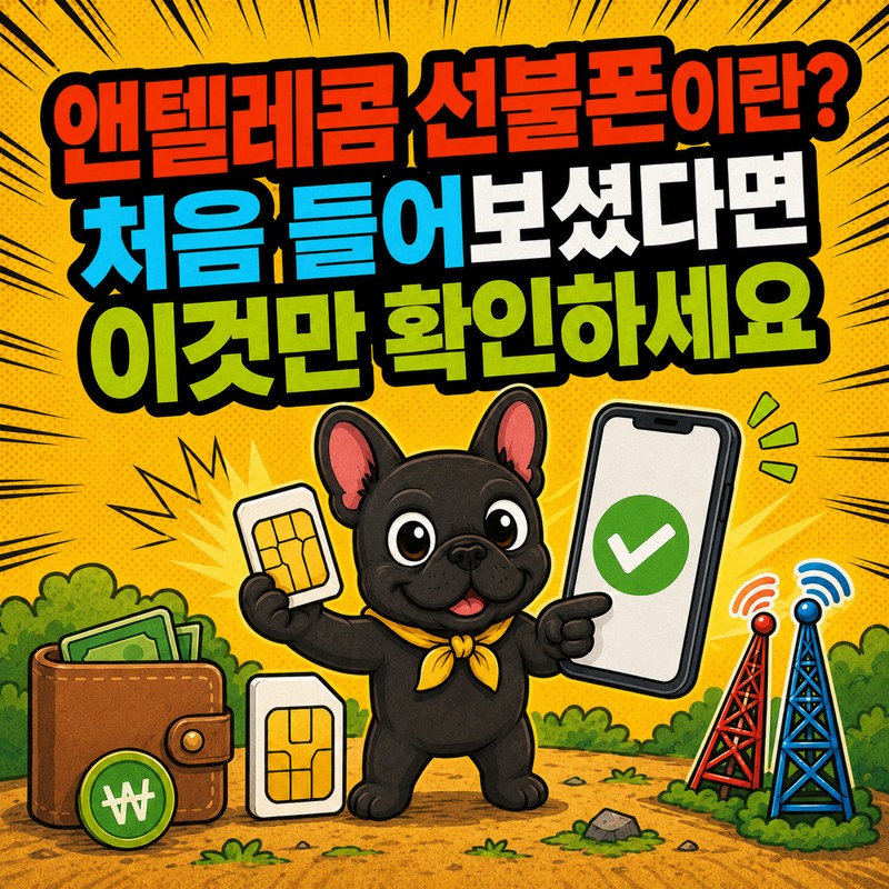 앤텔레콤 선불폰이란? 처음 들어보셨다면 이것만 확인하세요