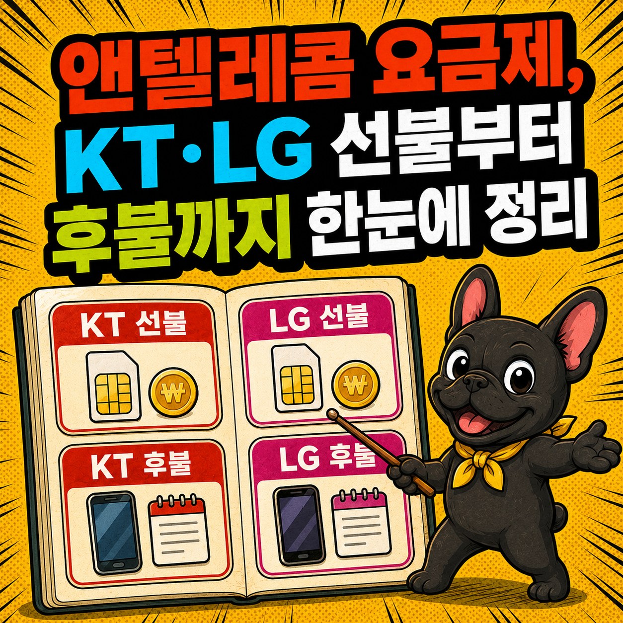 앤텔레콤 요금제, KT·LG 선불부터 후불까지 한눈에 정리