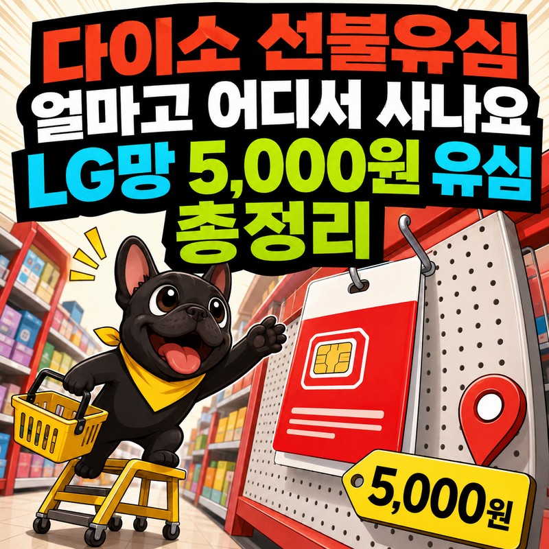 다이소 선불유심, 얼마고 어디서 사나요 — LG망 5,000원 유심 총정리