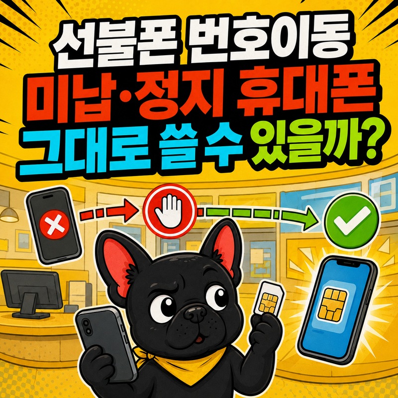 선불폰 번호이동 조건부터 방법 정리 미납 정지 휴대폰 그대로 사용할수 있을까?