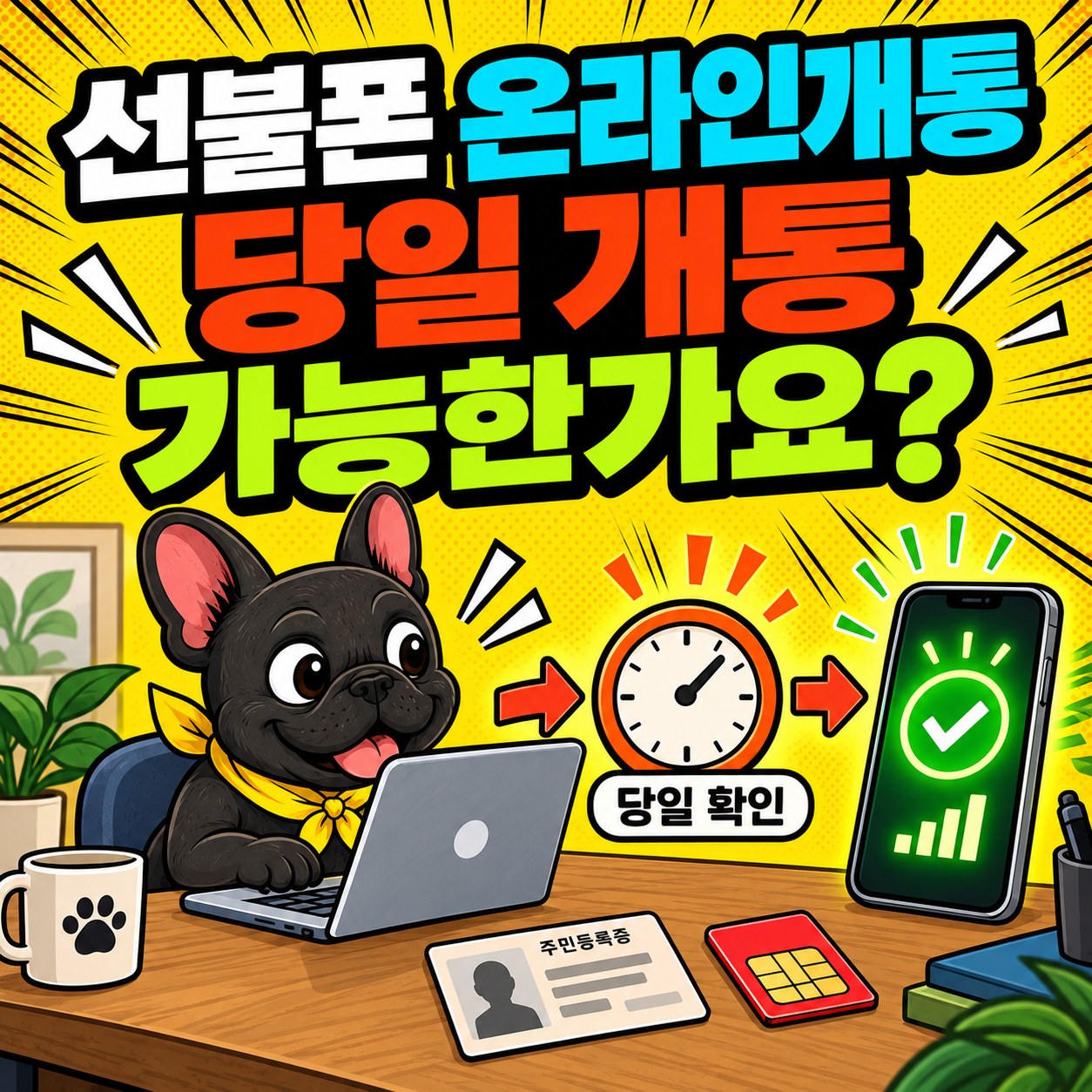 선불폰 온라인개통, 당일 개통 가능한가요