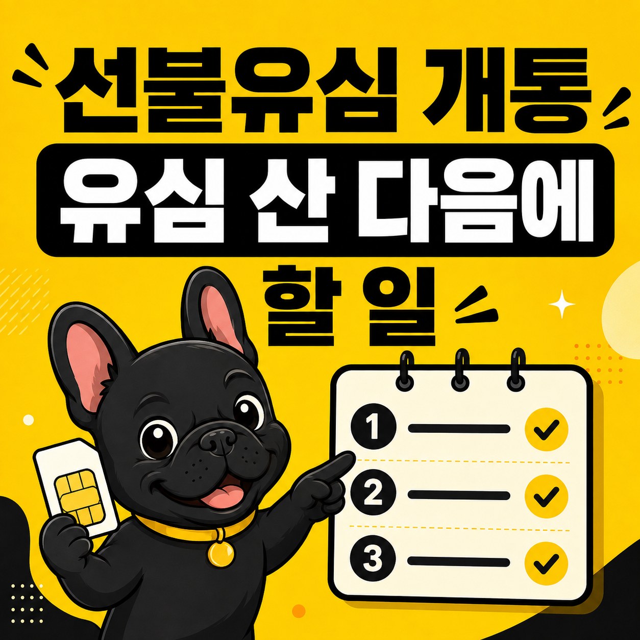 선불유심 개통, 유심 산 다음에 할 일