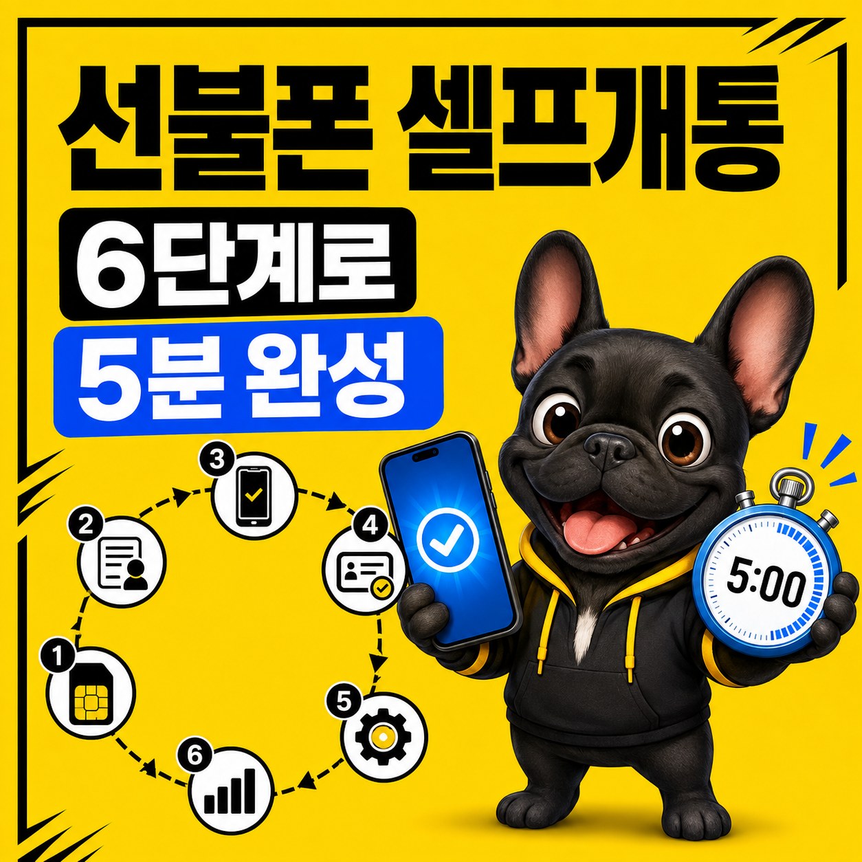 선불폰 셀프개통 방법, 6단계로 5분 완성